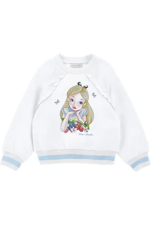 MONNALISA Geschlossenes Sweatshirt mit Alice-Strasssteinen