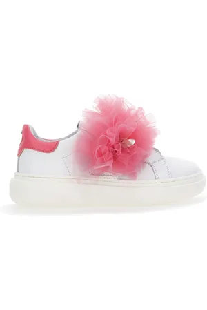 MONNALISA Sneaker aus Nappaleder und Tüll