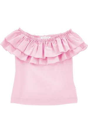 MONNALISA T-Shirt aus Jersey mit Maxirüschen