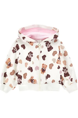 MONNALISA Kapuzen-Sweatjacke mit Allover-Print