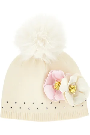 MONNALISA Mütze aus Wollgemisch mit Anemonen
