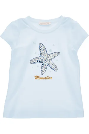 MONNALISA T-Shirt mit Seestern aus Strasssteinen