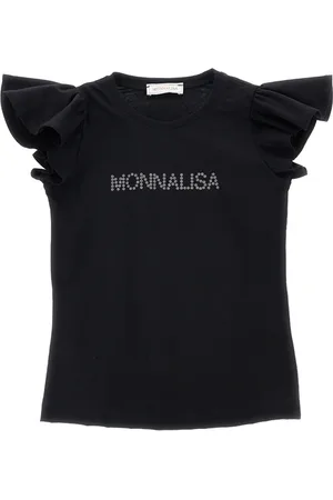 MONNALISA T-Shirt aus Jersey mit Logo aus Nieten