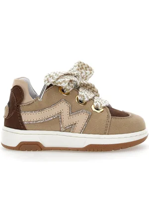 MONNALISA Sneaker aus Nubukleder mit Glitzer
