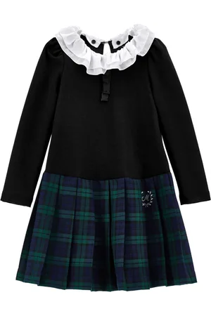 MONNALISA Tartan-Kleid aus Punto-Milano-Gewebe