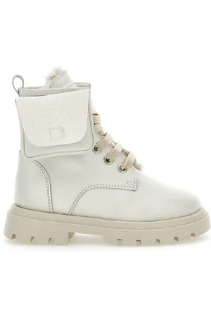 MONNALISA Stiefel aus Leder und Schaffell mit Tasche