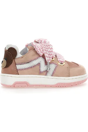 MONNALISA Sneaker aus Nubukleder mit Glitzer