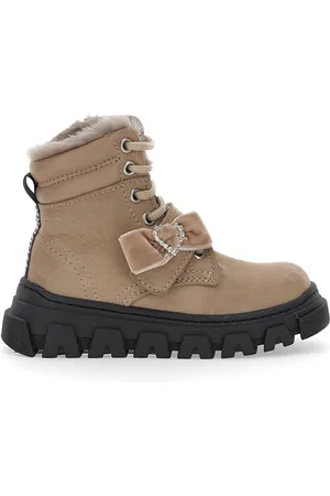 MONNALISA Schnürstiefelette aus Nappa- und Nubukleder