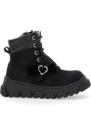 MONNALISA Schnürstiefelette aus Nappa- und Nubukleder
