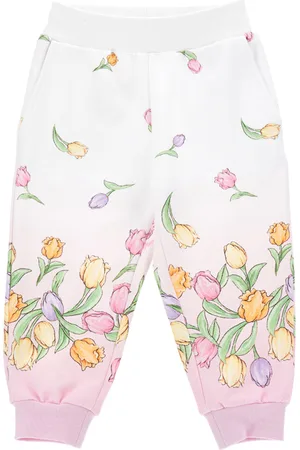 MONNALISA Jogginghose aus Baumwolle mit Tulpenprint