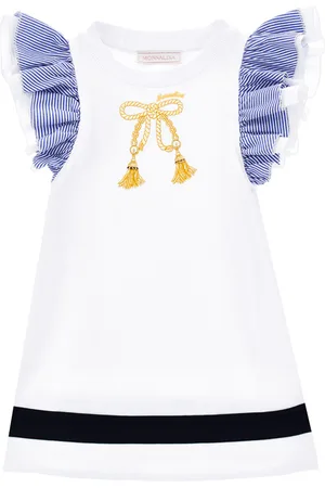 MONNALISA Sweatkleid mit Ärmeln aus gestreiftem Stoff
