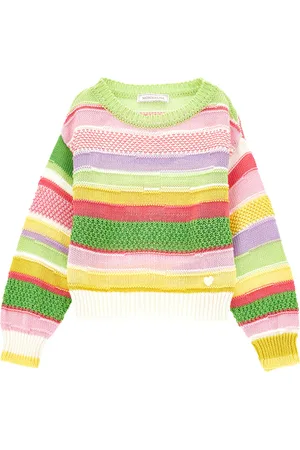 MONNALISA Gestreifter Pullover aus Baumwolle