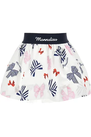 MONNALISA Baumwollrock mit Logo-Gummibund