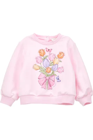 MONNALISA Baumwoll-Sweatshirt mit Tulpen