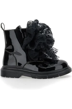 MONNALISA Schnürstiefelette aus Leder mit Schleifen