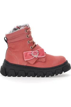 MONNALISA Schnürstiefelette aus Nappa- und Nubukleder