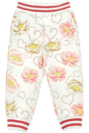 MONNALISA Jogginghose aus Sweatstoff mit Anemonen-Print