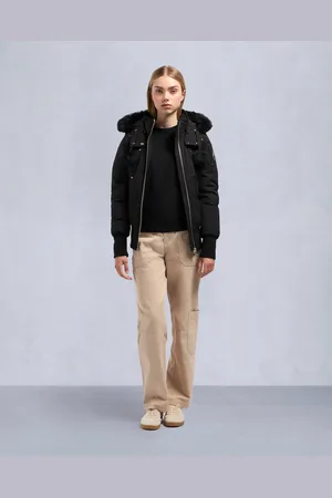 Moose Knuckles ORIGINAL DEBBIE BOMBERJACKE AUS SHEARLING-Schwarz / Schwarzes Shearling-XL