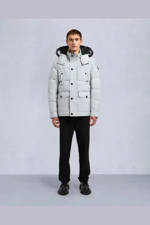 Moose Knuckles ONYX ROUND ISLAND DAUNENJACKE-Grey birch / Ice shearling -XL