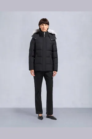 Moose Knuckles CLOUD 3Q BOMBERJACKE MIT SHEARLING-Schwarz / Naturfarbenes Shearling-M