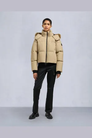 Moose Knuckles MISTI DAUNENJACKE MIT SHEARLING-Shearling sand/braun -S