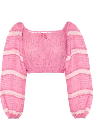 LOVESHACKFANCY Top Albertina aus Baumwolle