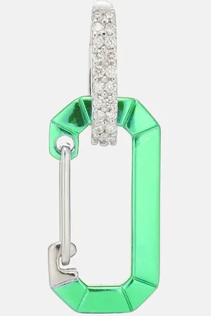 Eera Eéra Einzelner Ohrring Chiara Big aus 18kt Weißgold mit Diamanten