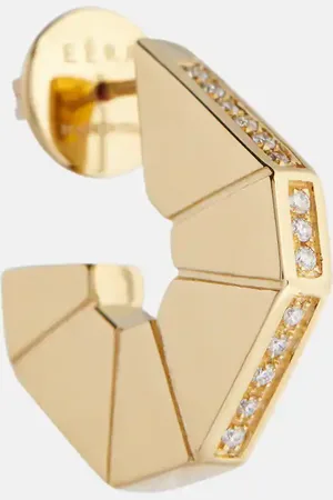 Eera Eéra Einzelner Ohrring Carey aus 18kt Gelbgold mit Diamanten