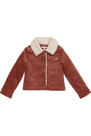 Chloé Chloé Kids Jacke aus Cord mit Faux Shearling
