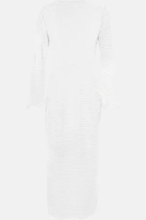 ANNA KOSTUROVA Midikleid Zen Mesh aus Häkelstrick