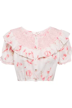 LOVESHACKFANCY Top Elania aus Baumwolle