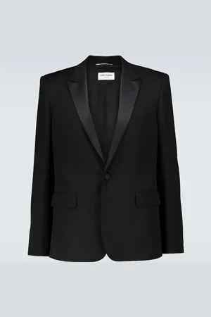 Saint Laurent Einreihiger Smoking aus Wolle