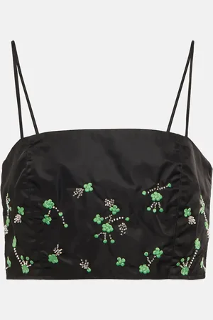 Ganni Verziertes Cropped-Top