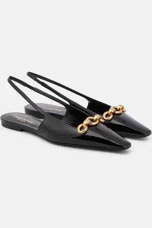 Saint Laurent Slingback-Ballerinas Blade aus Lackleder