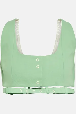 Ganni Cropped-Top aus Baumwoll-Canvas