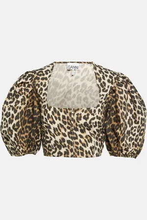 Ganni Cropped-Top aus Baumwolle