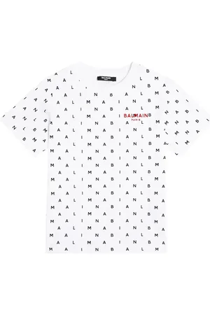 Balmain Bedrucktes T-Shirt aus Baumwoll-Jersey