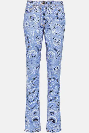 Etro Bedruckte High-Rise Skinny Jeans