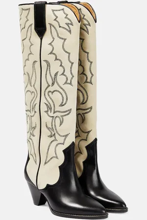 Isabel Marant Westernstiefel Leila aus Veloursleder und Leder