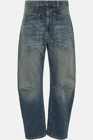 NILI LOTAN High-Rise Barrel Jeans Shon