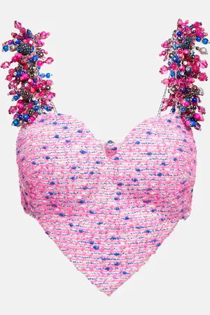 AREA Verziertes Cropped-Top
