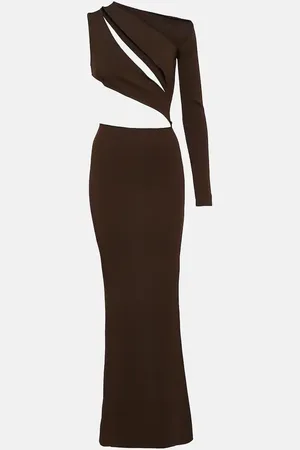AYA MUSE One-Shoulder-Maxikleid Actin