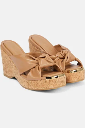 Jimmy Choo Wedge-Pantoletten Avenue aus Leder