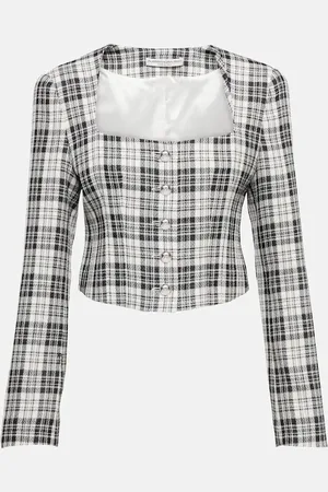Alessandra Rich Cropped-Jacke aus Wolle