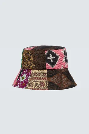 DRIES VAN NOTEN Fischerhut im Patchwork-Stil