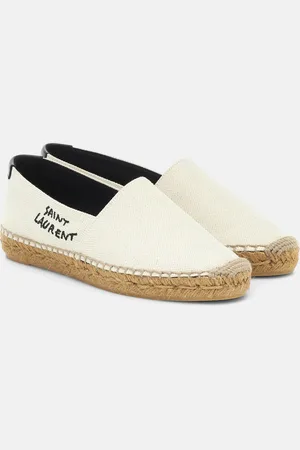 Saint Laurent Bestickte Espadrilles aus Canvas