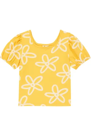 Jelly Mallow Bedrucktes T-Shirt aus Baumwolle