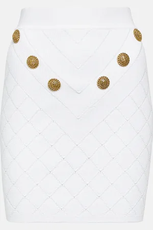 Balmain Minirock aus Rippstrick