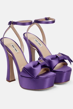 Miu Miu Plateausandalen aus Satin