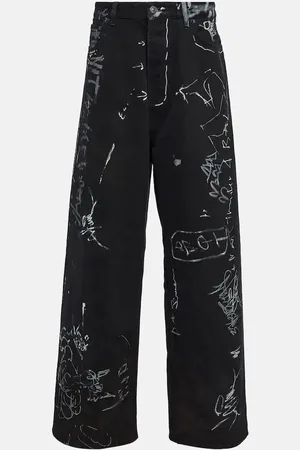 Balenciaga Mid-Rise Wide-Leg Jeans